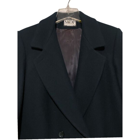 Vintage Womens Wool Overcoat XL Double Breasted Minimalist Capsule 100% Wool USA - Picture 2 of 9